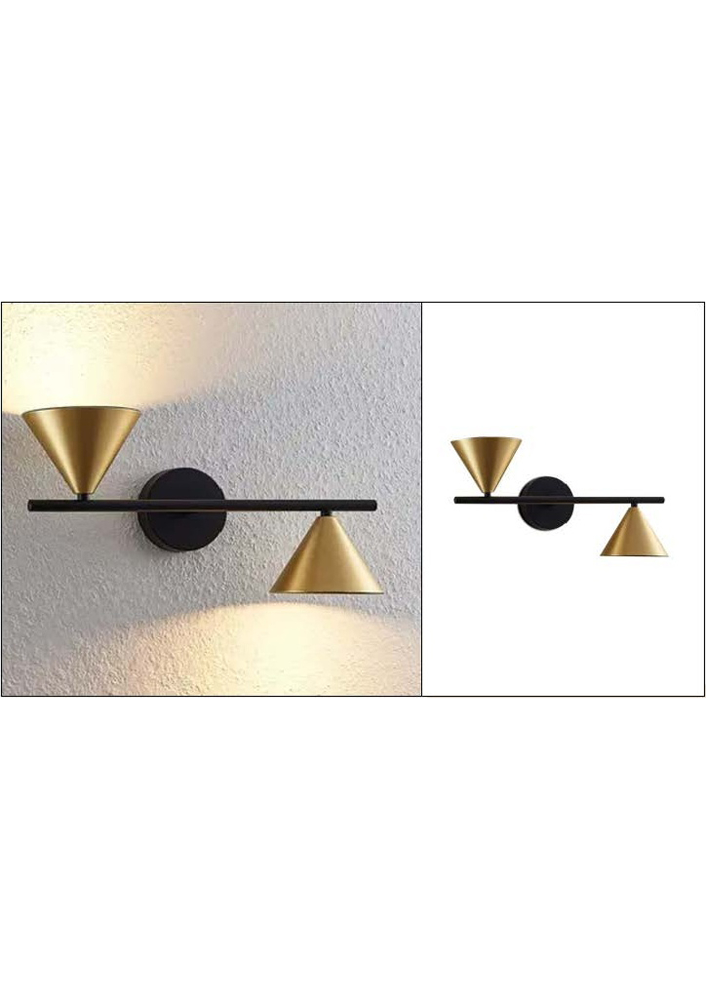 Beyond Lights - Brass Cone Sconce- GL